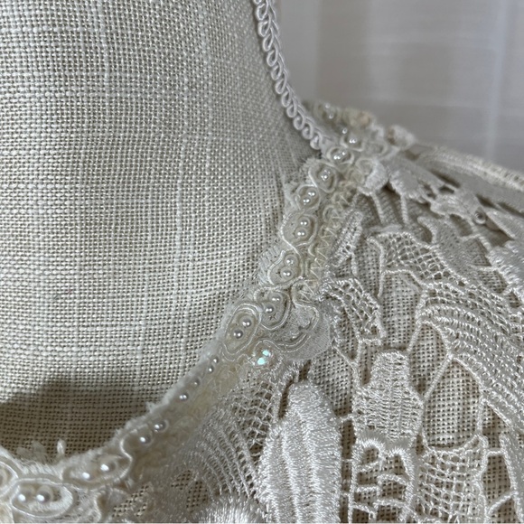 Vintage 80’s long sleeve lace top dress - Picture 5 of 11